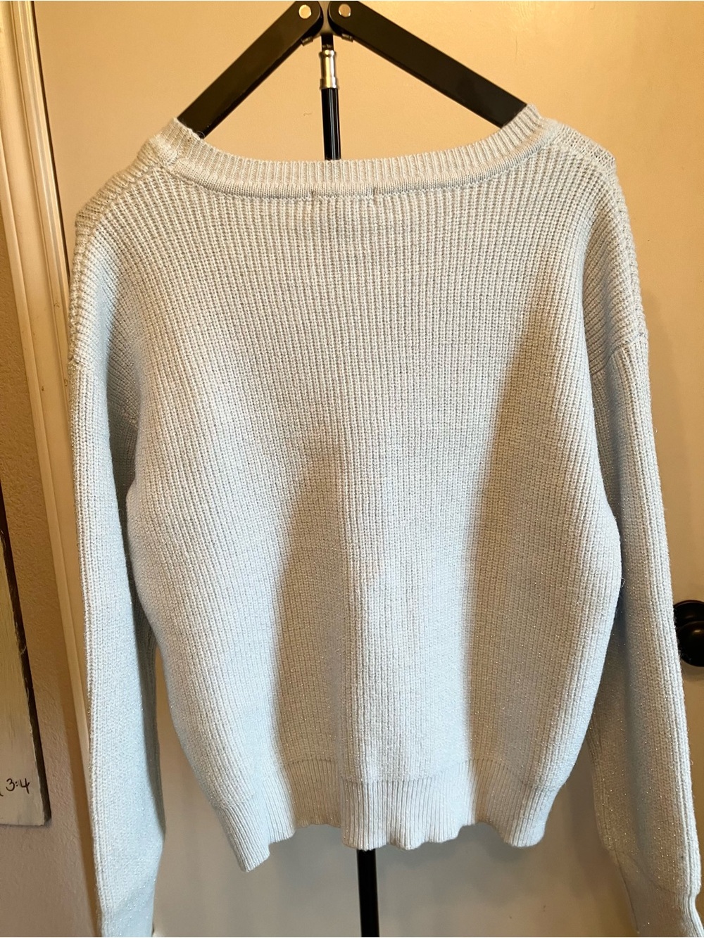 NWT Simply Southern Ice Blue Elliana Bow Sweater Size Large Coquette - Picture 6 of 6
